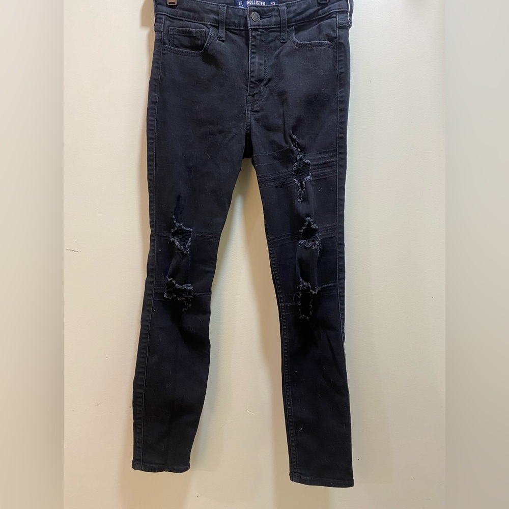 Hollister black high rise super skinny classic stretch jeans size 3R